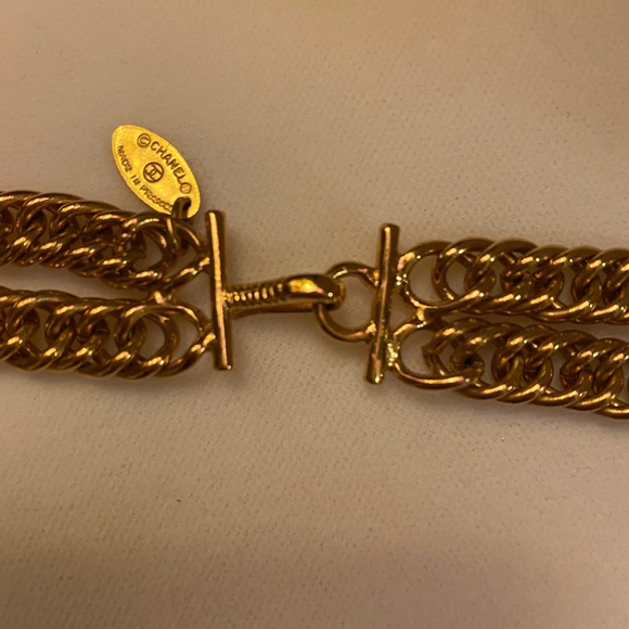 Authentic Chanel  Two Row Gold Necklace - Picture 3 of 5